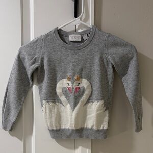 Place Gray Sweater with Swan Design